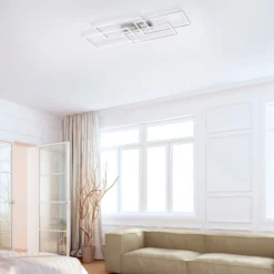 LED-Deckenleuchte Iven, dim, stahl, 95x51,5cm