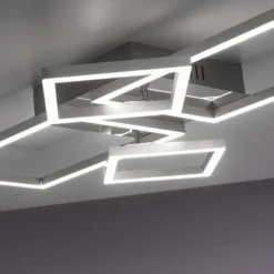 LED-Deckenleuchte Iven, stahl, 32,4x30cm