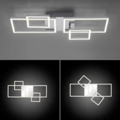 LED-Deckenleuchte Iven, stahl, 32,4x30cm