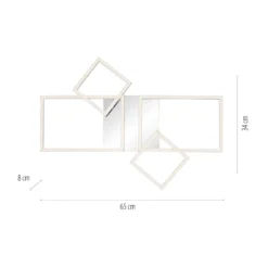 LED-Deckenleuchte Iven, stahl, 32,4x30cm