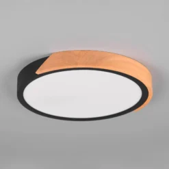 LED-Deckenleuchte Jano, Ø 31,5 cm, 3.000K, schwarz