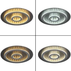 LED-Deckenleuchte Jayden, schwarz/anthrazit, CCT, dimmbar