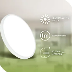 LED-Deckenleuchte Kaida, weiß, Ø 30 cm, EEK A, 4.000 K
