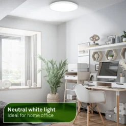 LED-Deckenleuchte Kaida, weiß, Ø 30 cm, EEK A, 4.000 K
