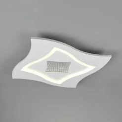 LED-Deckenleuchte Klint, Länge 50 cm, weiß matt, Metall RGBW