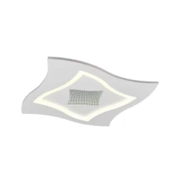 LED-Deckenleuchte Klint, Länge 50 cm, weiß matt, Metall RGBW