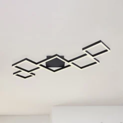LED-Deckenleuchte Kurio, fünfflammig, schwarz, CTT