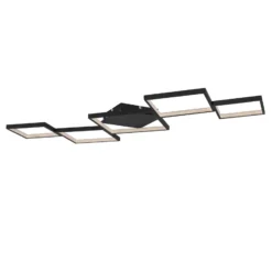 LED-Deckenleuchte Kurio, fünfflammig, schwarz, CTT