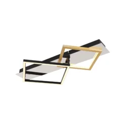 LED-Deckenleuchte Lesina, 2-flg., goldfarben/schwarz, Alu