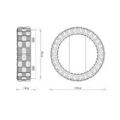 LED-Deckenleuchte Lidia, amber/klar, Glas, CCT, dimmbar