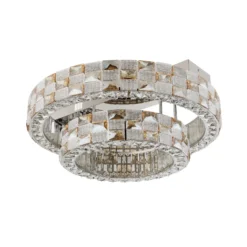 LED-Deckenleuchte Lidia, amber/klar, Glas, CCT, dimmbar