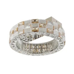 LED-Deckenleuchte Lidia, amber/klar, Glas, CCT, dimmbar
