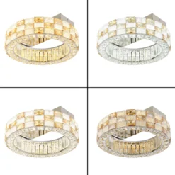LED-Deckenleuchte Lidia, amber/klar, Glas, CCT, dimmbar