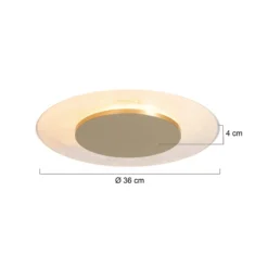 LED-Deckenleuchte Lido, goldfarben, Ø 36 cm