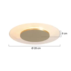 LED-Deckenleuchte Lido, goldfarben, Ø 28 cm