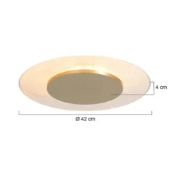 LED-Deckenleuchte Lido, goldfarben, Ø 42 cm