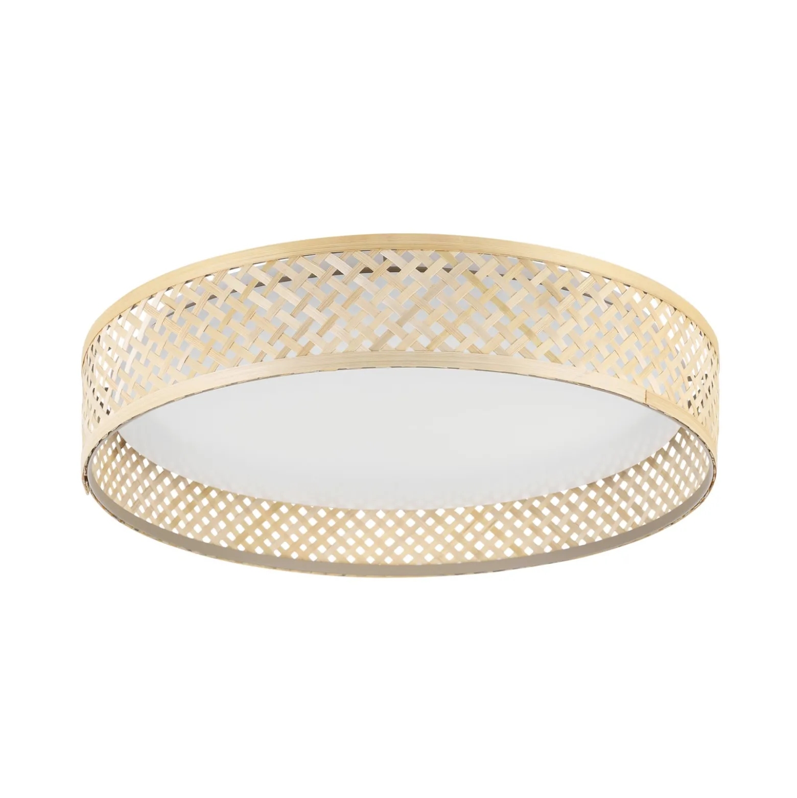 LED-Deckenleuchte Luppineria Bambusgeflecht Ø 38cm
