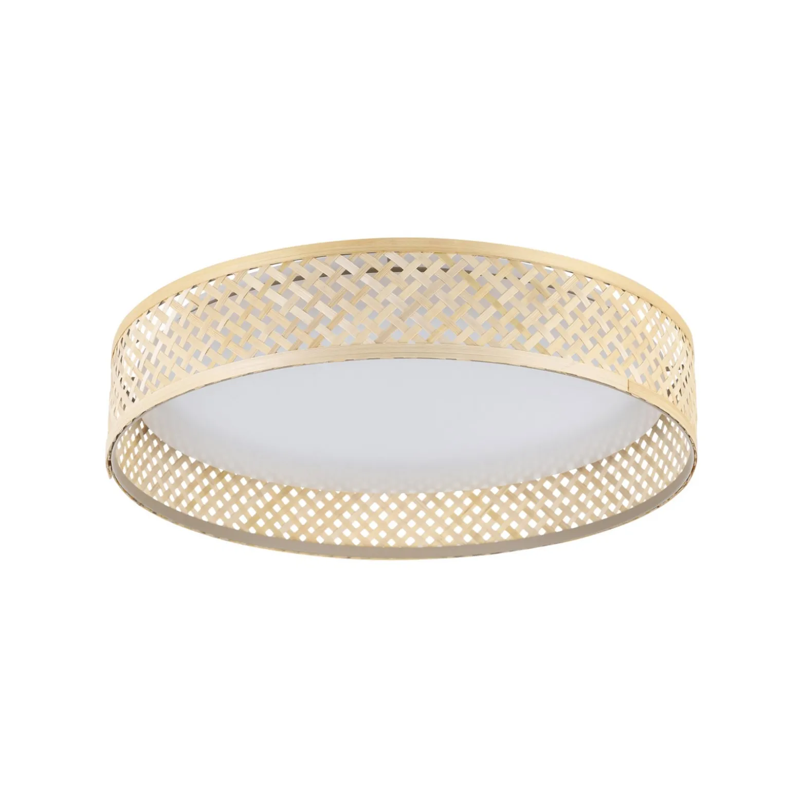 LED-Deckenleuchte Luppineria Bambusgeflecht Ø 38cm