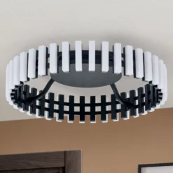 LED-Deckenleuchte Mansion, schwarz-weiß Ø 43 cm