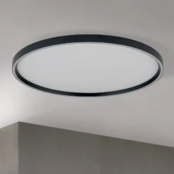 LED-Deckenleuchte MASCA, schwarz, Ø 60 cm, CCT, Metall, dim