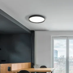 LED-Deckenleuchte Minsk, schwarz, Ø 60cm, Casambi, 42 W, CCT
