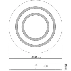 LED-Deckenleuchte Mirel, weiß, Metall Ø 50 cm RGB CCT Remote