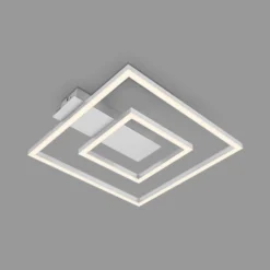 LED-Deckenleuchte 3772 mit 2 Rahmen, alu