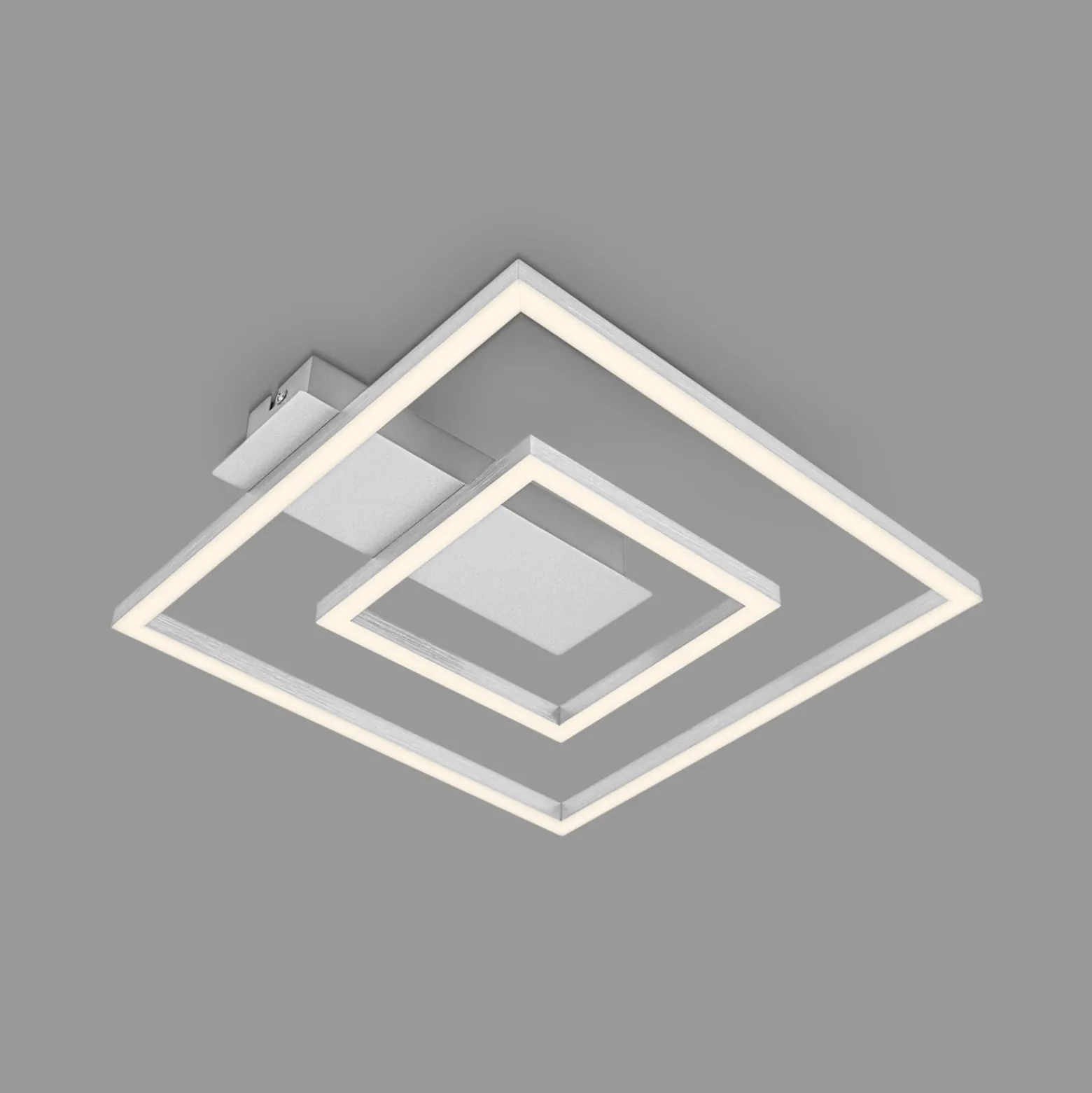 LED-Deckenleuchte 3772 mit 2 Rahmen, alu