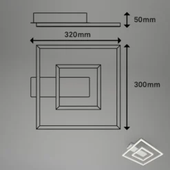 LED-Deckenleuchte 3772 mit 2 Rahmen, alu