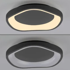 LED-Deckenleuchte MONTA, schwarz, Ø 40 cm, Metall, switchdim