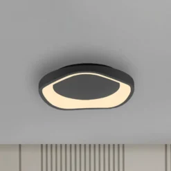 LED-Deckenleuchte MONTA, schwarz, Ø 40 cm, Metall, switchdim