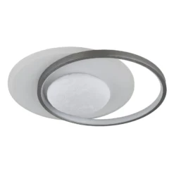LED-Deckenleuchte Moon, schwarz/grau, Metall, 37 cm