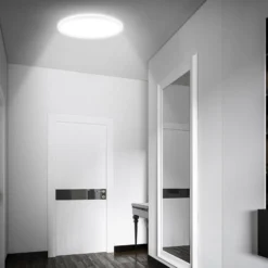LED-Deckenleuchte Move, Sensor, Ø 42 cm, IP44, weiß, 4000K