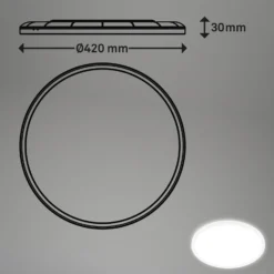 LED-Deckenleuchte Move, Sensor, Ø 42 cm, IP44, weiß, 4000K