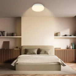 LED-Deckenleuchte Nikan, weiß matt, Ø 28,5 cm, 3.000 K