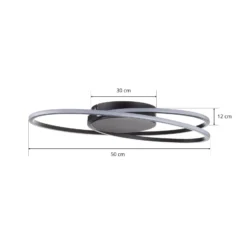 LED-Deckenleuchte Ophelia, schwarz