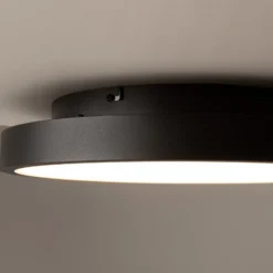 LED-Deckenleuchte Orign, Ø 60 cm, schwarz, Metall/Stein