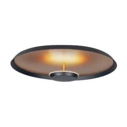 LED-Deckenleuchte Oro, Ø 36 cm, schwarz/gold, Metall dimmbar