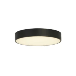 LED-Deckenleuchte Palma, schwarz, Ø 25 cm, Stahl/Acryl