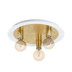 LED-Deckenleuchte Passano 3fl. gold