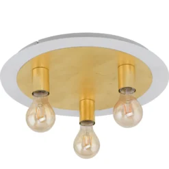 LED-Deckenleuchte Passano 3fl. gold