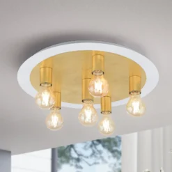 LED-Deckenleuchte Passano 6fl gold