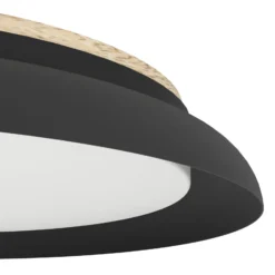 LED-Deckenleuchte Penjamo Ø 46,5cm, schwarz