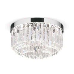 LED-Deckenleuchte Prism, chrom, Ø 35 cm
