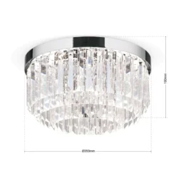 LED-Deckenleuchte Prism, chrom, Ø 35 cm
