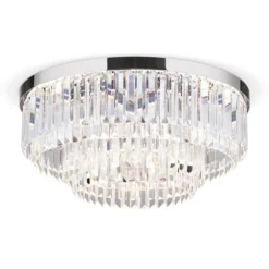 LED-Deckenleuchte Prism, chrom, Ø 55 cm