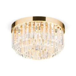 LED-Deckenleuchte Prism, gold, Ø 35 cm