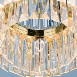 LED-Deckenleuchte Prism, gold, Ø 35 cm