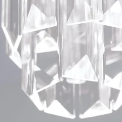 LED-Deckenleuchte Prism, Kristallglas, Ø10cm chrom