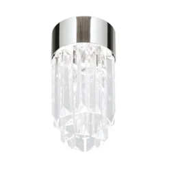 LED-Deckenleuchte Prism, Kristallglas, Ø10cm chrom